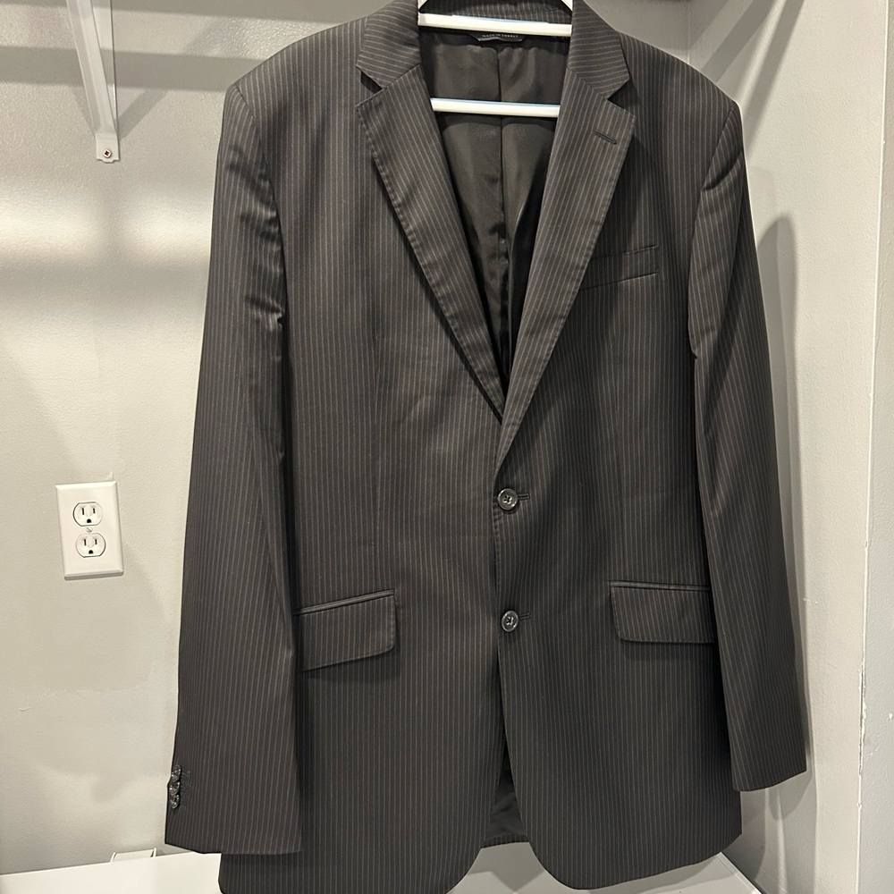 Banana Republic Black Pinstriped Suit Coat